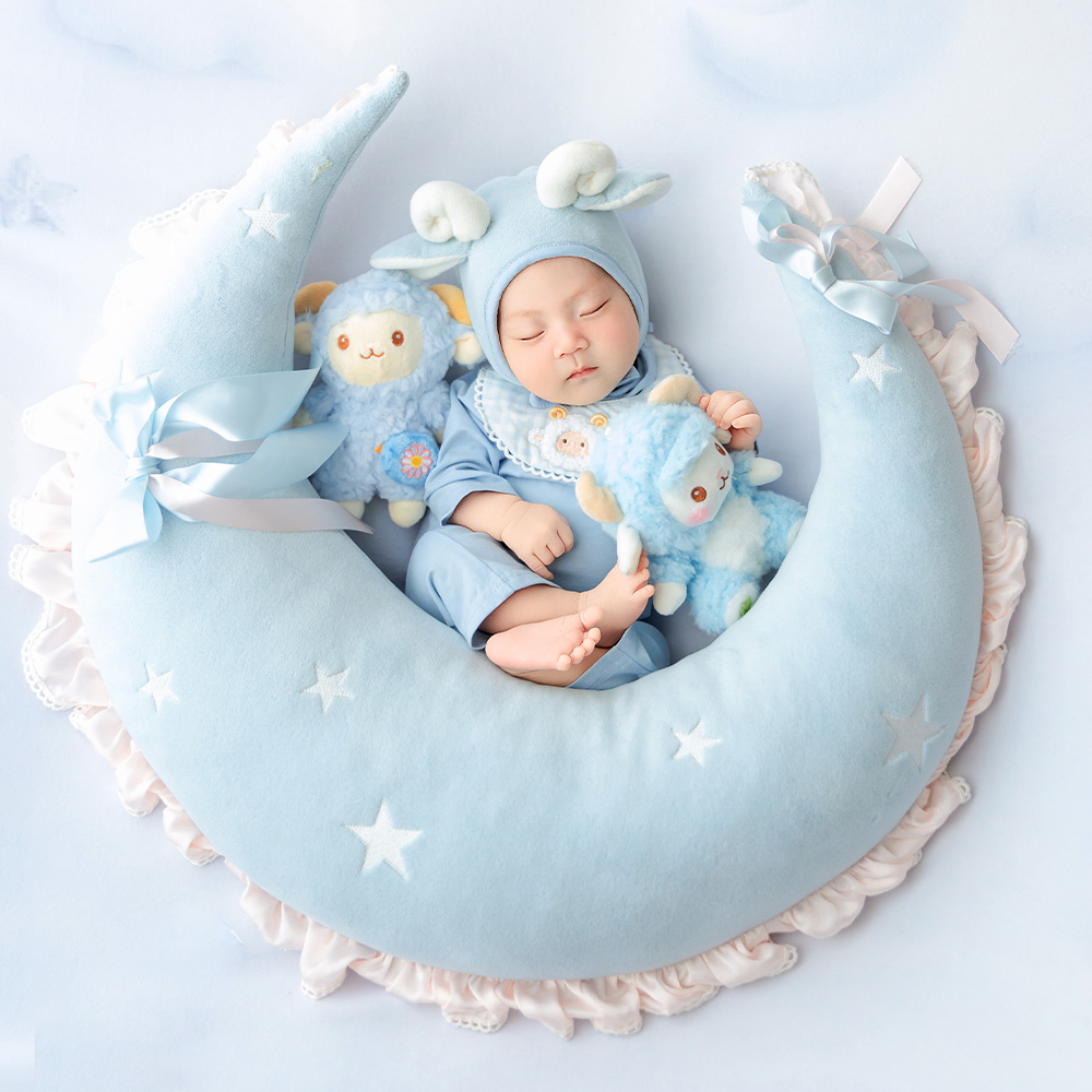 Infant Photography Props Outfit - Set Perlengkapan Fotografi Bayi Domba Lucu,