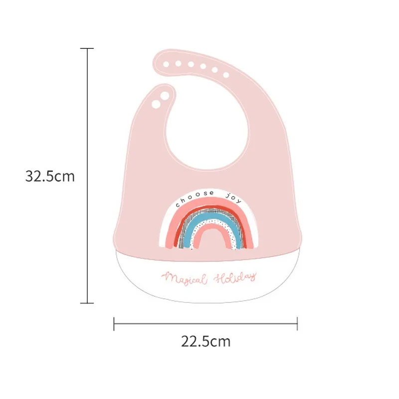 Celemek Bayi Anti Air, Perleng - Waterproof Baby Bibs Silicone ulasan dan harga